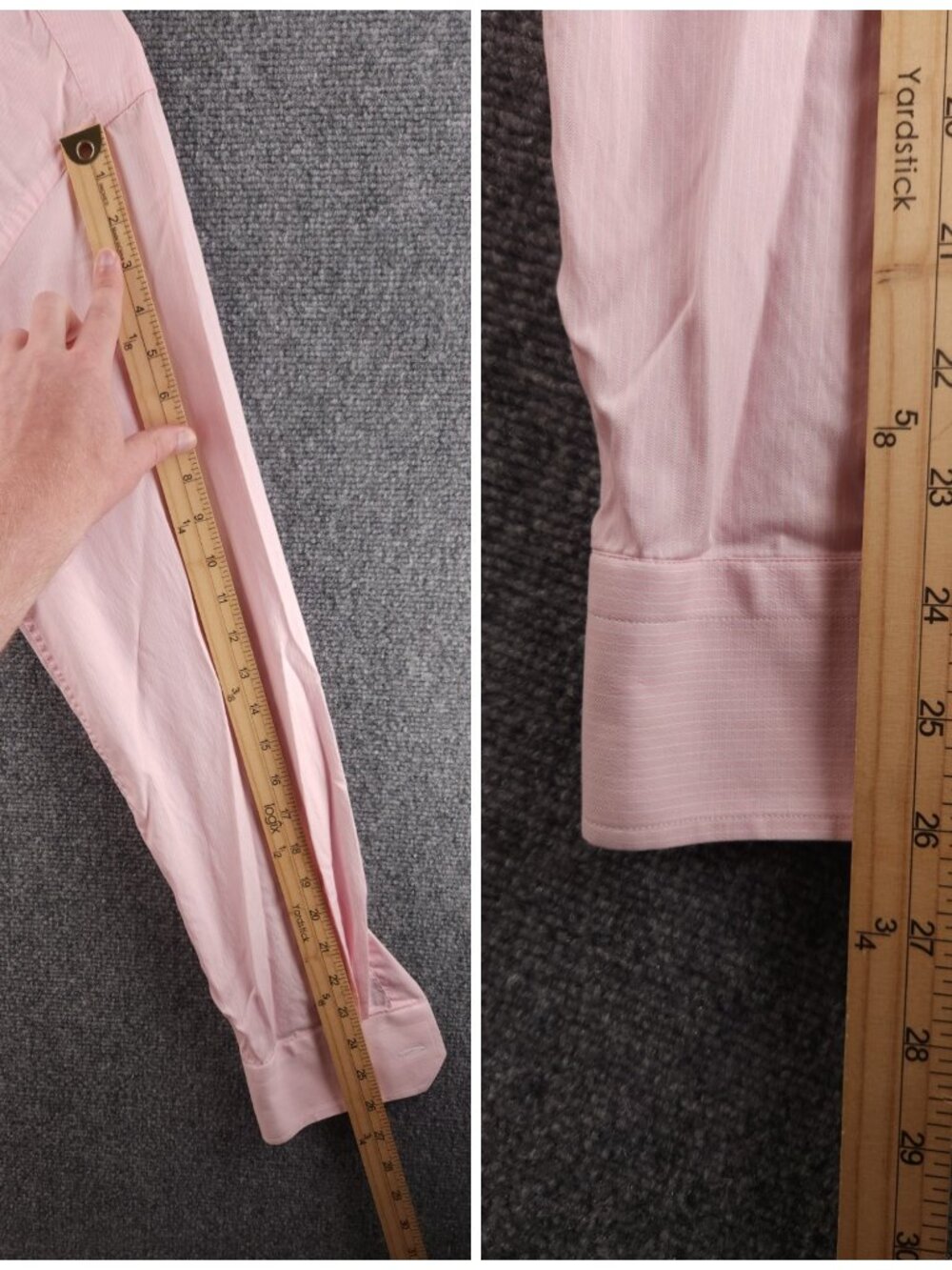 Eton Romania Pink 16.5 Striped Cotton Elegant Shirt Button Up Convertible Cuff - Picture 15 of 16